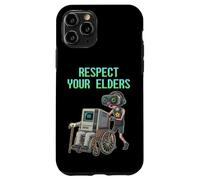 Custodia per iPhone 11 Pro Respect Your Elders Retro Computer Gamer Boy Funny VR Gaming