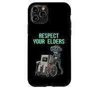 Custodia per iPhone 11 Pro Respect Your Elders Retro Computer Gamer Girl Fun VR Gaming