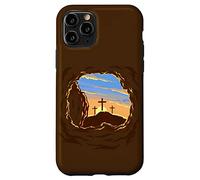 Custodia per iPhone 11 Pro Resurrection Sunday Cross of Jesus Christ Empty Tomb Faith