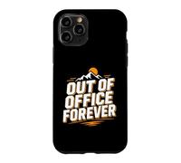Custodia per iPhone 11 Pro Retirement Funny Party Quote Out Of Office Forever