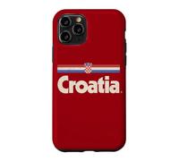 Custodia per iPhone 11 Pro Retro Croazia Bandiera Hrvatska Rosso Croato