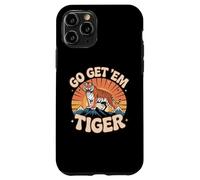 Custodia per iPhone 11 Pro Retro Go Get'Em Tiger - Gatto motivazionale