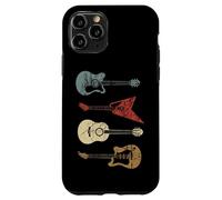 Custodia per iPhone 11 Pro Retro Vintage Guitar Collection Per Chitarrista Musicista Musica
