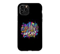 Custodia per iPhone 11 Pro Ricordo dello skyline della città di Milano - Graffiti