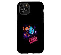Custodia per iPhone 11 Pro Ride The Sweet Wave, motivo retrò fluorescente a forma di frutta surfata
