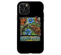 Custodia per iPhone 11 Pro Rispettare la gente del posto Illustrazione fauna selvatica nativa