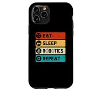 Custodia per iPhone 11 Pro Robotics Engineer Funny Robot, Eat Sleep Robotics Repeat