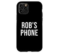 Custodia per iPhone 11 Pro Rob's Phone Nero Bianco Nome Rob