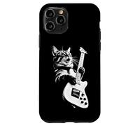 Custodia per iPhone 11 Pro Rock Cat Playing Guitar - Funny Guitar Cat
