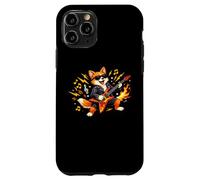 Custodia per iPhone 11 Pro Rocking Fox Chitarra Mascotte Grafica