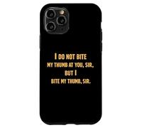 Custodia per iPhone 11 Pro Romeo Giulietta Morso Pollice Citazione Shakespeare Dramma Tragedia