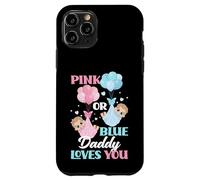 Custodia per iPhone 11 Pro Rosa o Blu Daddy Loves You Gender Reveal Party