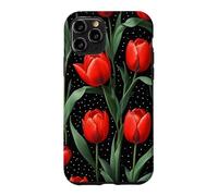 Custodia per iPhone 11 Pro Rose rosse Midnight Darkness Fiori Floreale