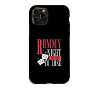 Custodia per iPhone 11 Pro Rummy Night prepararsi a perdere divertenti giochi di carte un giocatore di ramino