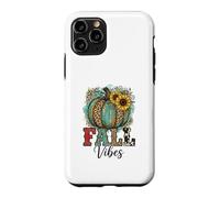 Custodia per iPhone 11 Pro Rustic Fall Vibes Zucca Girasoli Stampa Leopardata