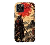 Custodia per iPhone 11 Pro Samurai all'alba sotto il sole cremisi