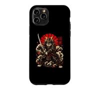 Custodia per iPhone 11 Pro Samurai Lupo Guerriero Giapponese Katana Art