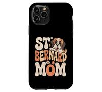 Custodia per iPhone 11 Pro San Bernardo Mamma Carino Retro Cane Mamma