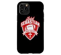 Custodia per iPhone 11 Pro San Sebastiano Patrono dei giocatori di calcio Atleta sportivo