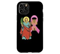 Custodia per iPhone 11 Pro Santa Agata Cancro al seno Nastro Patrono Santo Infermiere Cattolico