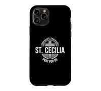 Custodia per iPhone 11 Pro Santa Cecilia Prega Per Noi Cattolico Patrono Santo Musicista