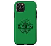 Custodia per iPhone 11 Pro Santa Faustina Prega Per Noi Croce Cattolica