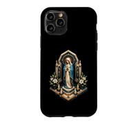 Custodia per iPhone 11 Pro Santuario di preghiera della Vergine Maria con gigli Icona sacra opera d'arte