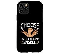 Custodia per iPhone 11 Pro Sarcastic Choose Wisely Rock Paper Scissors Sarcasmo