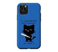 Custodia per iPhone 11 Pro Sarcastico gatto pipistrello non potrei mai ferire nessuno