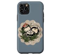 Custodia per iPhone 11 Pro Scheletro bacio romantico gotico teschio fungo botanico