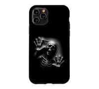 Custodia per iPhone 11 Pro Scheletro urlando gotico horror punk art Hallowen nero