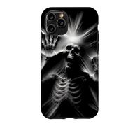 Custodia per iPhone 11 Pro Scheletro Urlante Gotico Horror Punk Hallowen Nero