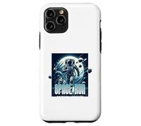 Custodia per iPhone 11 Pro Sci Fi Space Run Run Ma non puoi nascondere l'astronauta