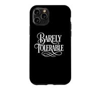 Custodia per iPhone 11 Pro Scritta bianca decorata a malapena tollerabile Jane Austen