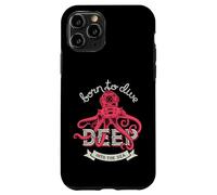 Custodia per iPhone 11 Pro Scuba Born To Tuffarsi nelle profondità del mare - Casco da subacqueo Octopus