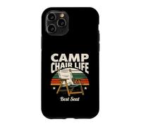 Custodia per iPhone 11 Pro Sedia da campeggio Life Best Seat Retro Camping Vibes