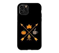 Custodia per iPhone 11 Pro Sensazione autunnale con zucca, tè e falò