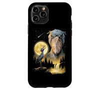 Custodia per iPhone 11 Pro Shoebill Cicogna Ululando alla Luna Strano Meme Divertente Anni '90 Uccello