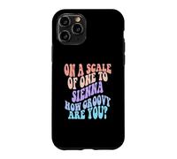 Custodia per iPhone 11 Pro SIENNA Personalized Name Cute Retro Girls Groovy Birthday