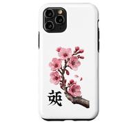 Custodia per iPhone 11 Pro Simbolo dell'anima dei fiori di ciliegio Rami Rosa Petali Emblema