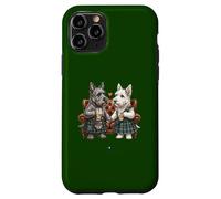 Custodia per iPhone 11 Pro simpatici divertenti scotch terrier cani whisky amore Scozia
