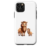 Custodia per iPhone 11 Pro Simpatico design a forma di cammello con mamma e bambino