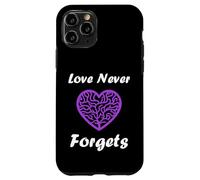 Custodia per iPhone 11 Pro Simple purple quote alzheimer's love never forgets