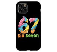 Custodia per iPhone 11 Pro Six Seven 67 Number Ice Cream Drip Meme 6 7 Kids boys Girls