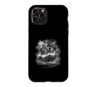 Custodia per iPhone 11 Pro Skeleton Galleon Rise Ghost Ship - Grey Scale - Pirate Ship