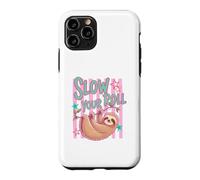 Custodia per iPhone 11 Pro Slow Your Roll Bradipo Appeso Rilassante Animale