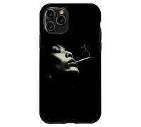 Custodia per iPhone 11 Pro Smoky Jazz Man Minimal Face Portrait Estetica