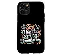Custodia per iPhone 11 Pro Soft Hearts Strong Boundaries Forza emotiva |-