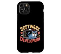 Custodia per iPhone 11 Pro Software Developurr Gatto che codifica il felino -