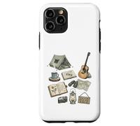 Custodia per iPhone 11 Pro Solo Nature - Diario da campeggio, vintage, con icone della foresta
